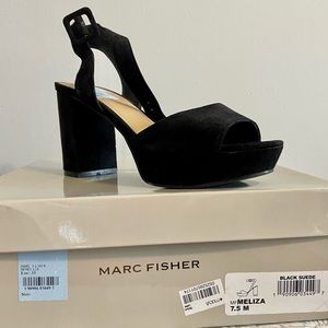 Black open toed heels